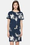 Triumph Relaxed Fit Cotton Knee length Loungewear Dress - Blue Combination — thumbnail 1