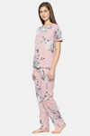 Triumph Relaxed Fit Cotton Pyjama Set - Pink and Light Combination — thumbnail 3
