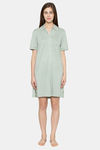 Triumph Relaxed Fit Modal Knee length Loungewear Dress - Green and Light Combination — thumbnail 1