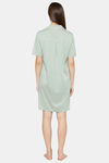 Triumph Relaxed Fit Modal Knee length Loungewear Dress - Green and Light Combination — thumbnail 2