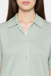Triumph Relaxed Fit Modal Knee length Loungewear Dress - Green and Light Combination — thumbnail 4