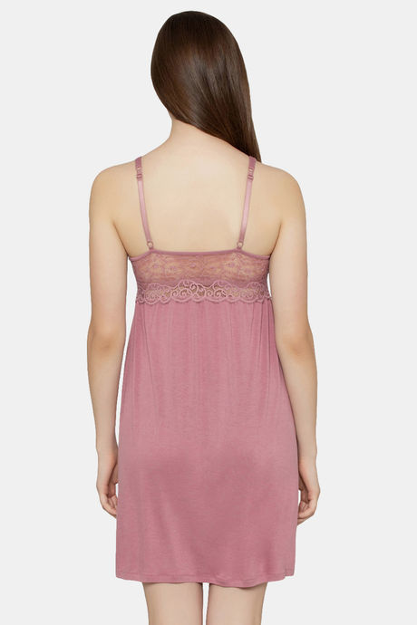 Triumph Relaxed Fit Viscose Knee length Loungewear Dress - Naked Pink — image 2
