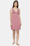 Triumph Relaxed Fit Viscose Knee length Loungewear Dress - Naked Pink — thumbnail 4