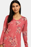 Triumph Organic Cotton Loungewear Dress - Pink Dark Combination — thumbnail 5