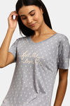 Triumph Organic Cotton Loungewear Dress - Grey Combination — thumbnail 5