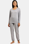 Triumph Organic Cotton Loungewear Set - Light Grey Melange — thumbnail 1