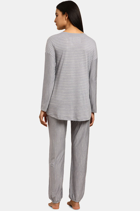 Triumph Organic Cotton Loungewear Set - Light Grey Melange — image 3