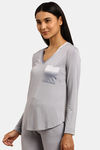 Triumph Super Soft Viscose Loungewear Top - Morandi Grey — thumbnail 2