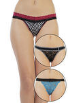 Zivame Ultra Soft Print On Front Thong (Pack of 3) — thumbnail 1