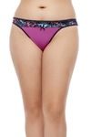 Zivame Ultra Soft Lace Kissed Thong (Pack of 3)- Multicolor — thumbnail 6