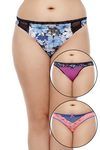 Zivame Ultra Soft Rasp And Pink Thong (Pack of 3)- Multicolor — thumbnail 1