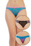 Zivame Ultra Soft Print In Mesh Thong (Pack of 3) — thumbnail 8