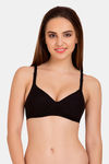 Tweens Padded Wirefree Full Coverage T-Shirt Bra - Black — thumbnail 1