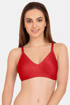 Tweens Double Layered Wirefree Full Coverage T-Shirt Bra - Red — thumbnail 1