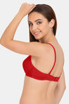 Tweens Double Layered Wirefree Full Coverage T-Shirt Bra - Red — thumbnail 3