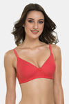 Tweens Padded Non-Wired Full Coverage T-Shirt Bra - Coral — thumbnail 1