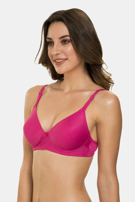 Tweens Padded Non-Wired Full Coverage T-Shirt Bra - Raspberry — image 3