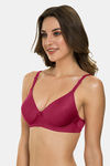 Tweens Padded Non-Wired Full Coverage T-Shirt Bra - Wine — thumbnail 3