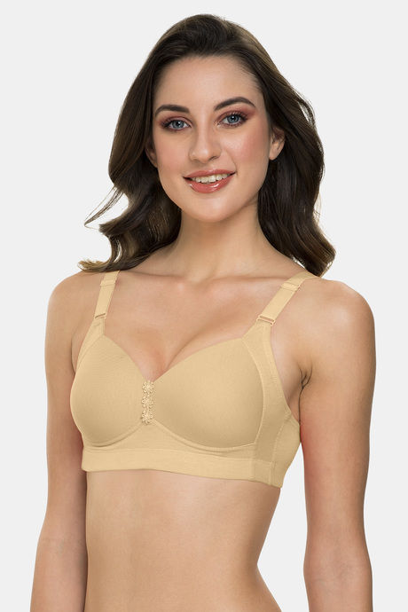 Tweens Padded Non-Wired Full Coverage Minimiser Bra - Beige — image 3