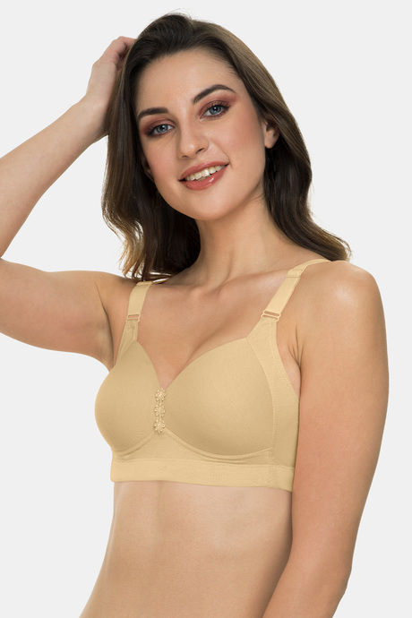Tweens Padded Non-Wired Full Coverage Minimiser Bra - Beige — image 4