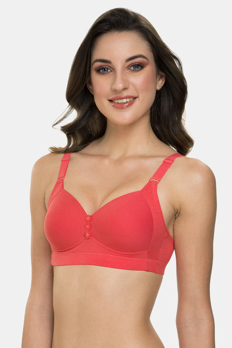 Tweens Padded Non-Wired Full Coverage Minimiser Bra - Coral — image 3