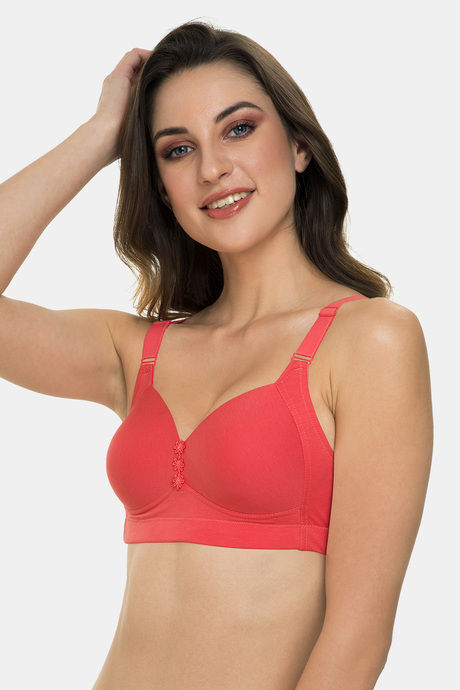Tweens Padded Non-Wired Full Coverage Minimiser Bra - Coral — image 4
