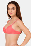 Tweens Padded Non-Wired Full Coverage T-Shirt Bra - Coral — thumbnail 3
