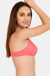 Tweens Padded Non-Wired Full Coverage T-Shirt Bra - Coral — thumbnail 4
