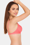 Tweens Padded Non-Wired Full Coverage T-Shirt Bra - Coral — thumbnail 3