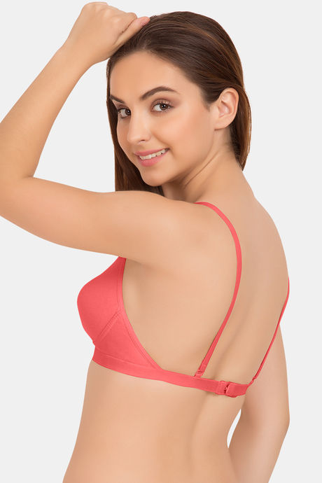 Tweens Padded Non-Wired Full Coverage T-Shirt Bra - Coral — image 4