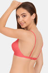 Tweens Padded Non-Wired Full Coverage T-Shirt Bra - Coral — thumbnail 4
