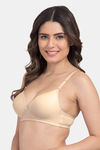 Tweens Padded Non-Wired Full Coverage T-Shirt Bra - Skin — thumbnail 3