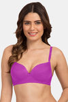 Tweens Padded Non-Wired Full Coverage T-Shirt Bra - Purple — thumbnail 1
