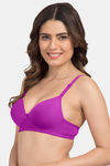 Tweens Padded Non-Wired Full Coverage T-Shirt Bra - Purple — thumbnail 3