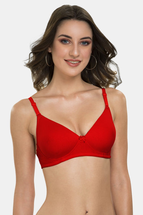 Tweens Padded Non-Wired Full Coverage T-Shirt Bra - Red — image 4