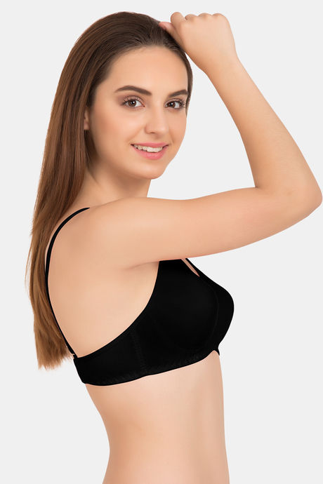 Tweens Double Layered Non-Wired Full Coverage T-Shirt Bra - Black — image 3
