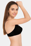 Tweens Double Layered Non-Wired Full Coverage T-Shirt Bra - Black — thumbnail 3