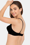 Tweens Double Layered Non-Wired Full Coverage T-Shirt Bra - Black — thumbnail 4