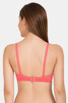 Tweens Double Layered Non-Wired Full Coverage T-Shirt Bra - Coral — thumbnail 2