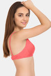 Tweens Double Layered Non-Wired Full Coverage T-Shirt Bra - Coral — thumbnail 3