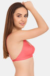 Tweens Double Layered Non-Wired Full Coverage T-Shirt Bra - Coral — thumbnail 3