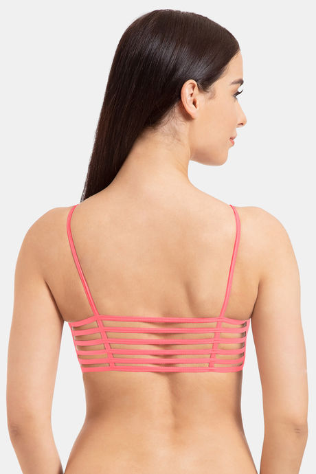 Tweens Padded Non-Wired Full Coverage Cage Bra - Coral — image 2