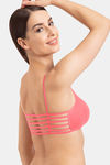 Tweens Padded Non-Wired Full Coverage Cage Bra - Coral — thumbnail 3