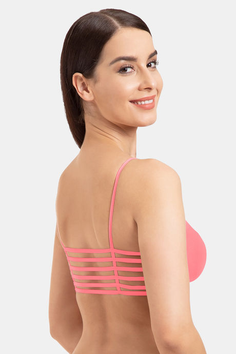 Tweens Padded Non-Wired Full Coverage Cage Bra - Coral — image 4