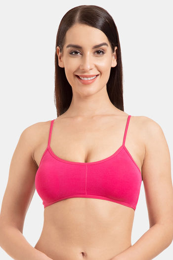 Zivame Lace Touch Demi Coverage Laser Wings Bra-Pink