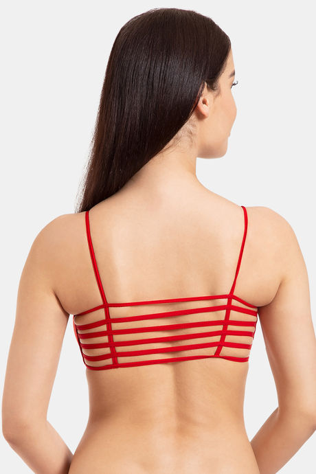 Tweens Padded Non-Wired Full Coverage Cage Bra - Red — image 2