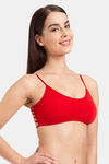 Tweens Padded Non-Wired Full Coverage Cage Bra - Red — thumbnail 3