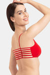 Tweens Padded Non-Wired Full Coverage Cage Bra - Red — thumbnail 4