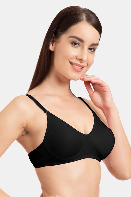 Tweens Double Layered Non-Wired Full Coverage T-Shirt Bra - Black — image 3