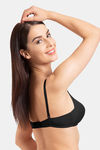 Tweens Double Layered Non-Wired Full Coverage T-Shirt Bra - Black — thumbnail 4
